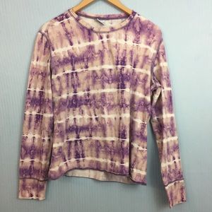 Columbia Women Sz L Marbled Striped Pullover Top